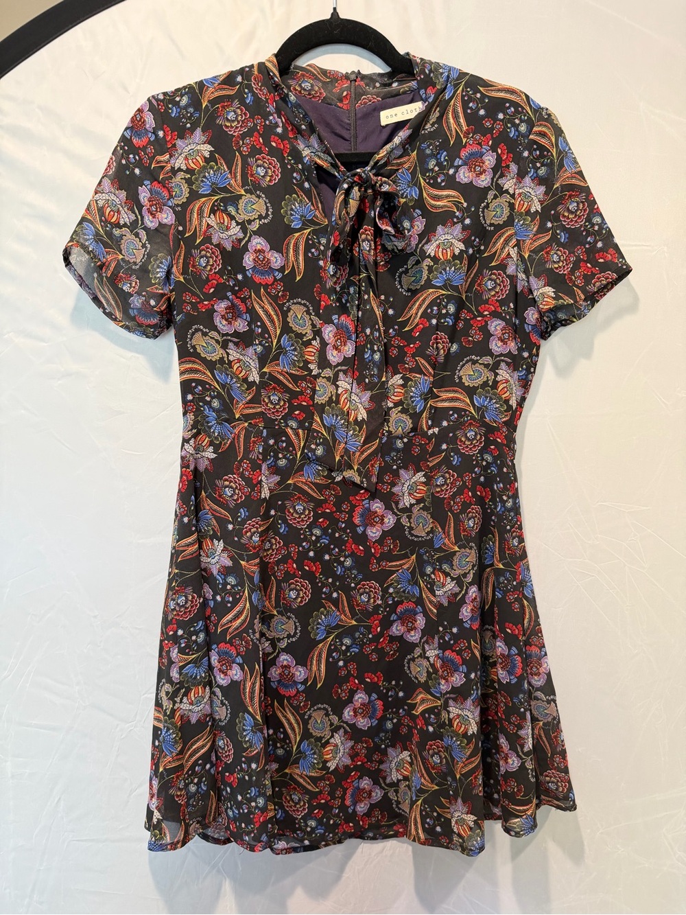 one clothing Black Floral Print Dress